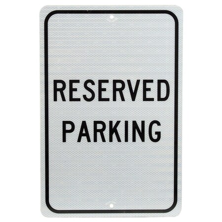 National Marker Co 12 in W, 18 in H, Aluminum, White/Black TM5J